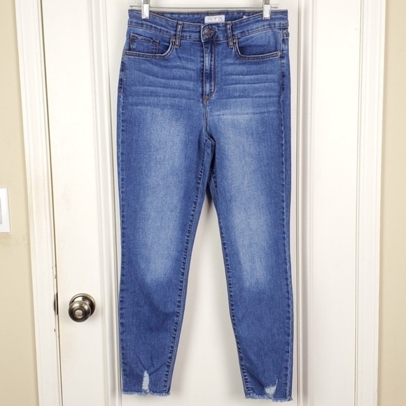 Sophia Vergara Rosa Curvy High Waist Ankle Skinny Jeans Distressed 2S Short EUC - Picture 2 of 10